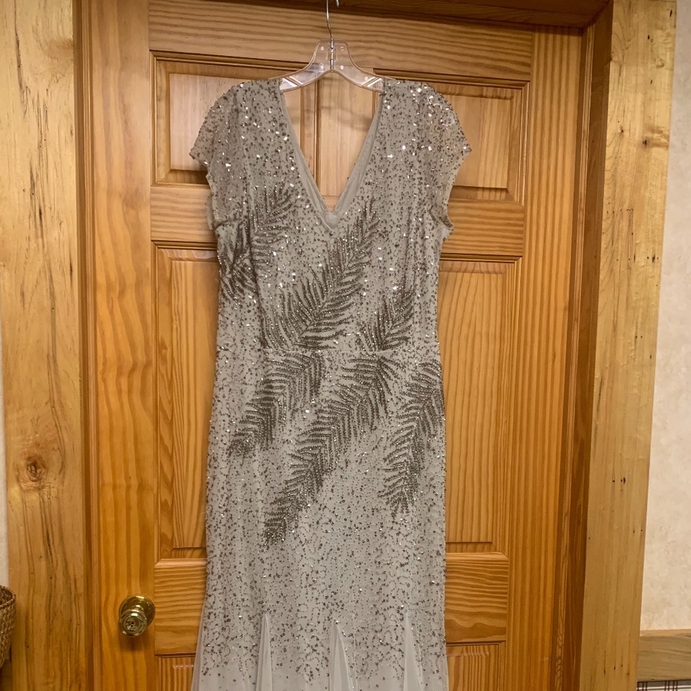 Beautiful beaded champagne semi formal dress